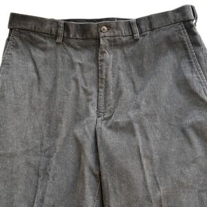 Haggar Go-To Corduroy Pants Men 36 x 30 Dark Brown Classic Fit Comfort Waistband